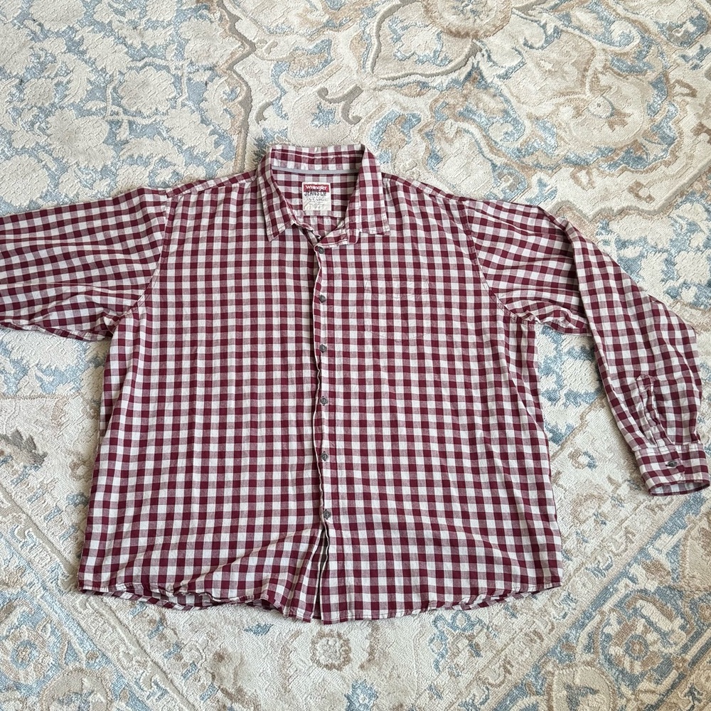 Wrangler Regular Size Button-Up Casual Button-Down Shirts for Men’s size 3XL - Picture 3 of 7